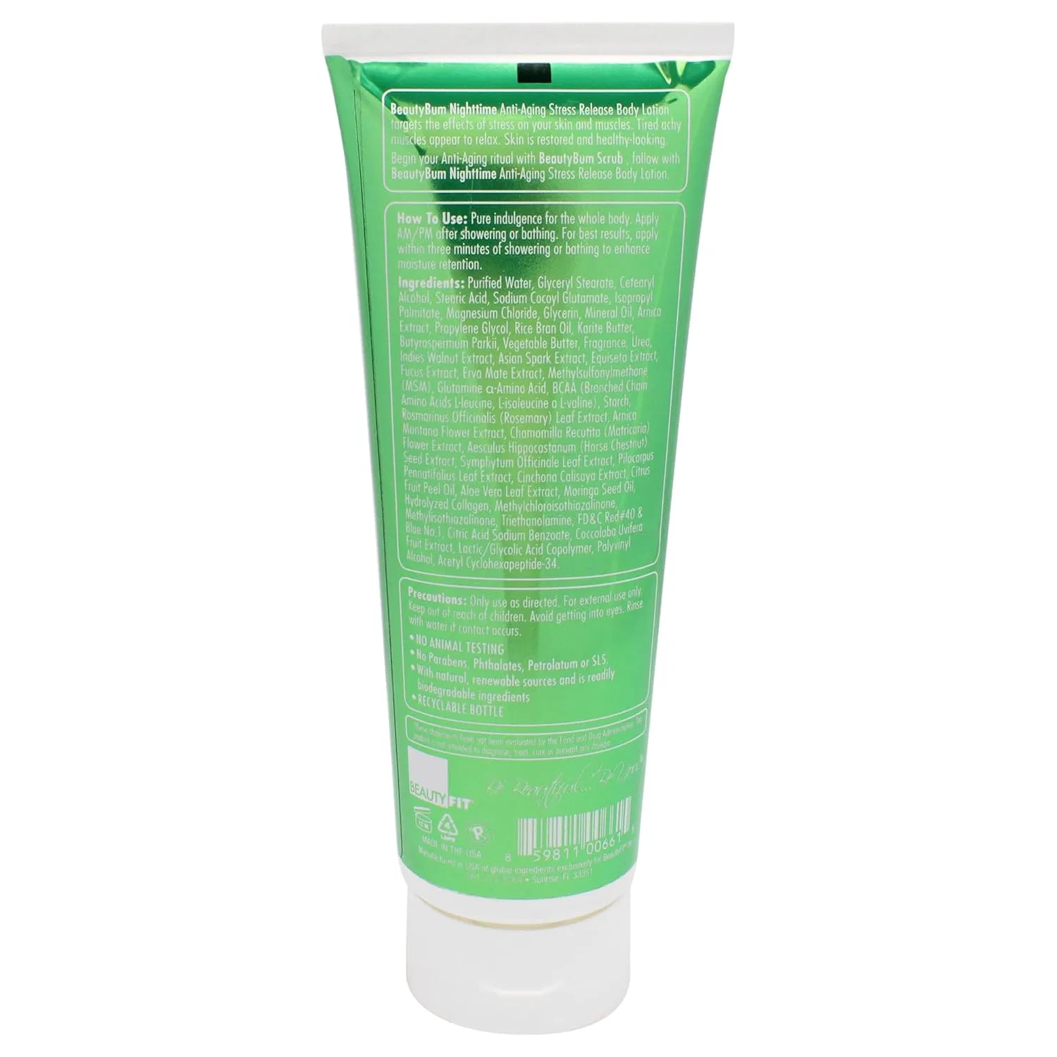 Лосьон для тела Anti-Aging Stress Release BeautyFit, 227 мл, Green Tea — фото 2