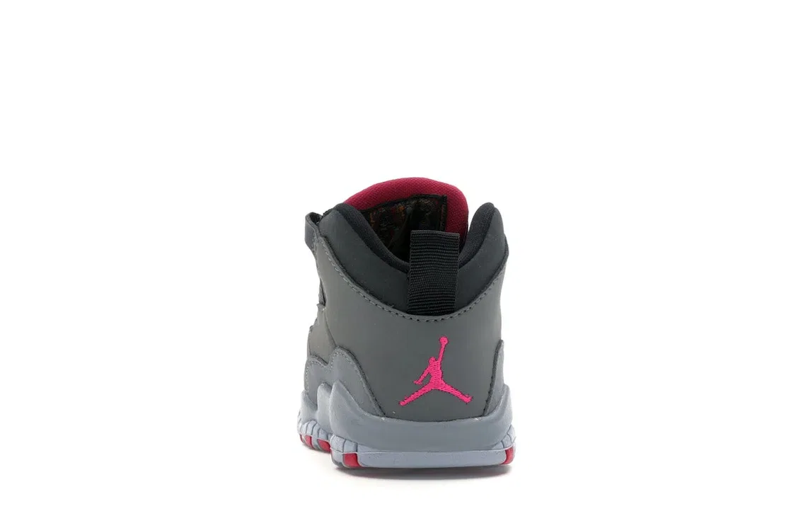 Детские кроссовки Lifestyle Jordan 10 Retro Jordan, Dark Smoke Grey/Rush Pink-Black-Iron Grey — фото 4