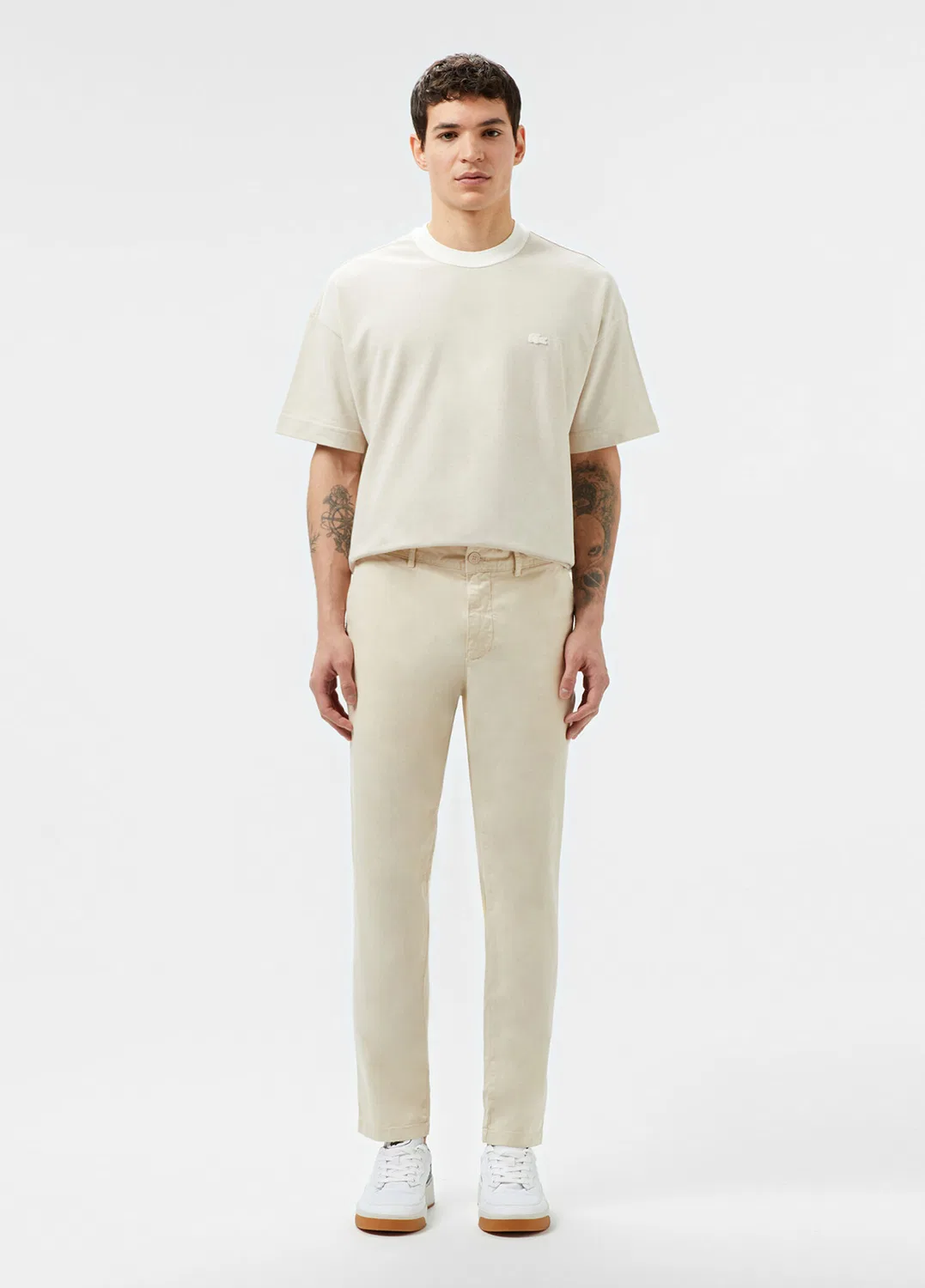 Футболка Lacoste, кремовый — фото 4