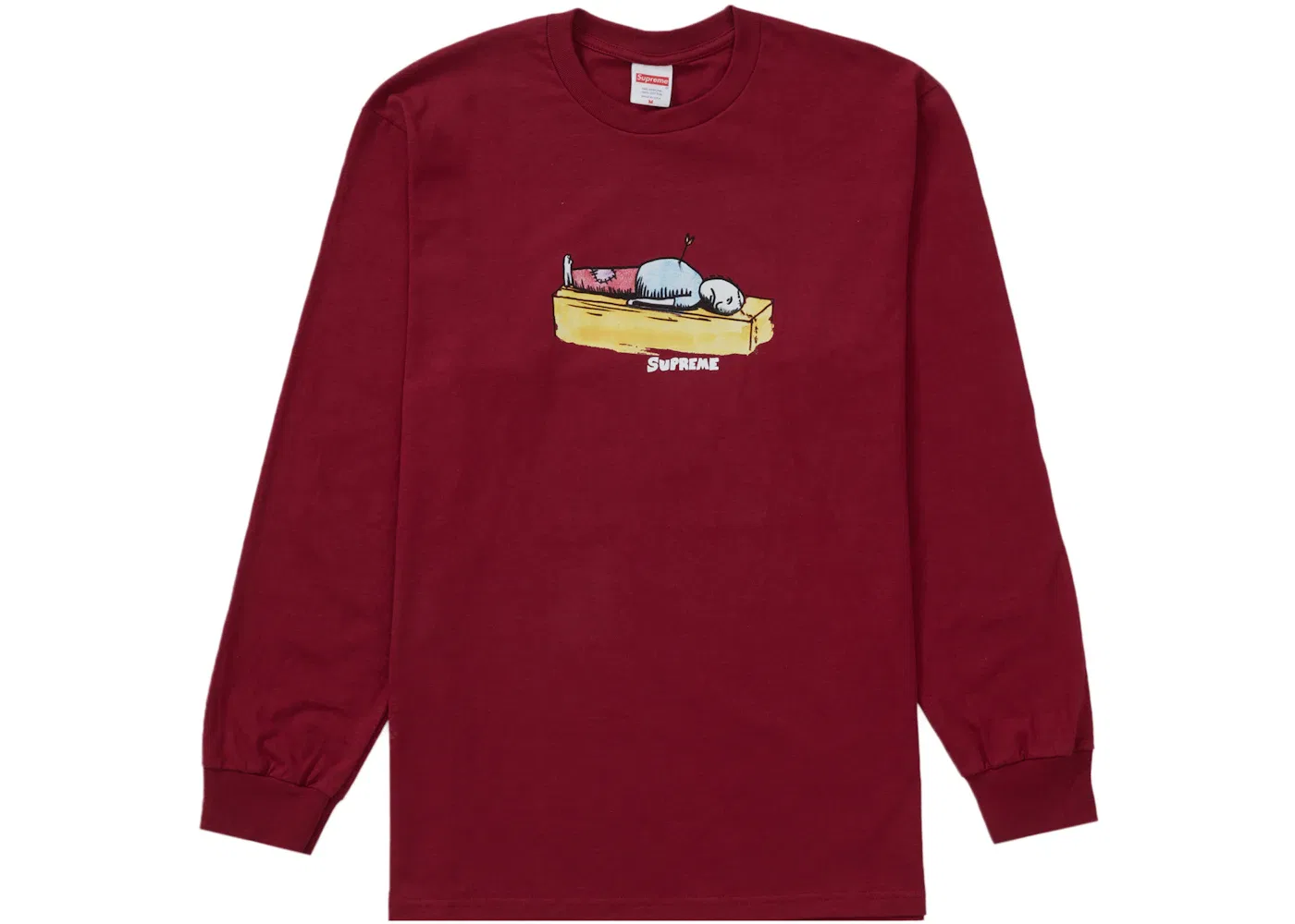 Мужская футболка с длинным рукавом Supreme Neil Blender Arrow L/S Tee, Cardinal