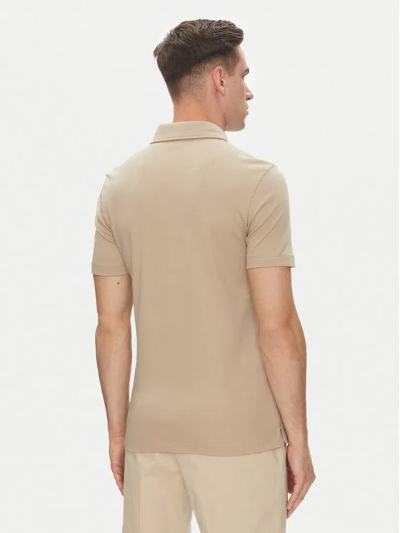 Поло slim fit Palosh Boss, бежевый — фото 3