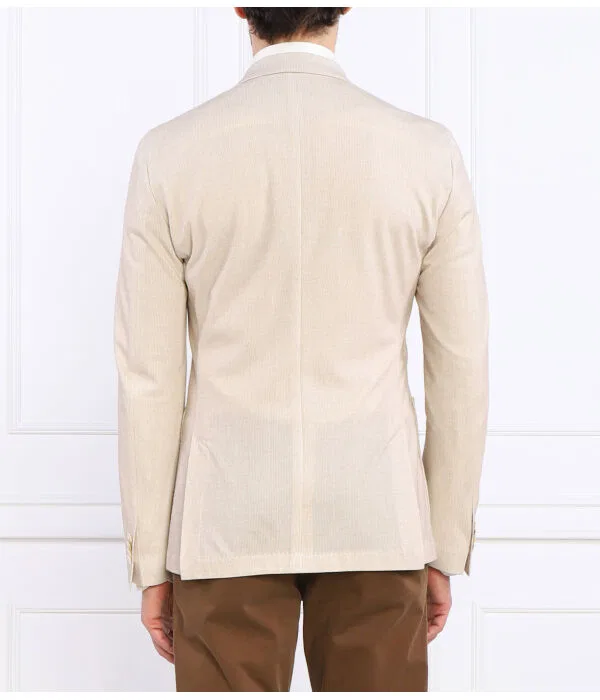 Мужской пиджак slim fit C-HANRY-J-232 BOSS, бежевый — фото 4