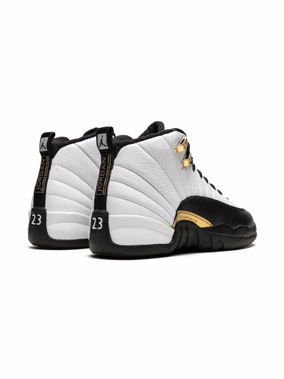 Кроссовки Air Jordan 12 Retro "Royalty Taxi", черный/белый — фото 2