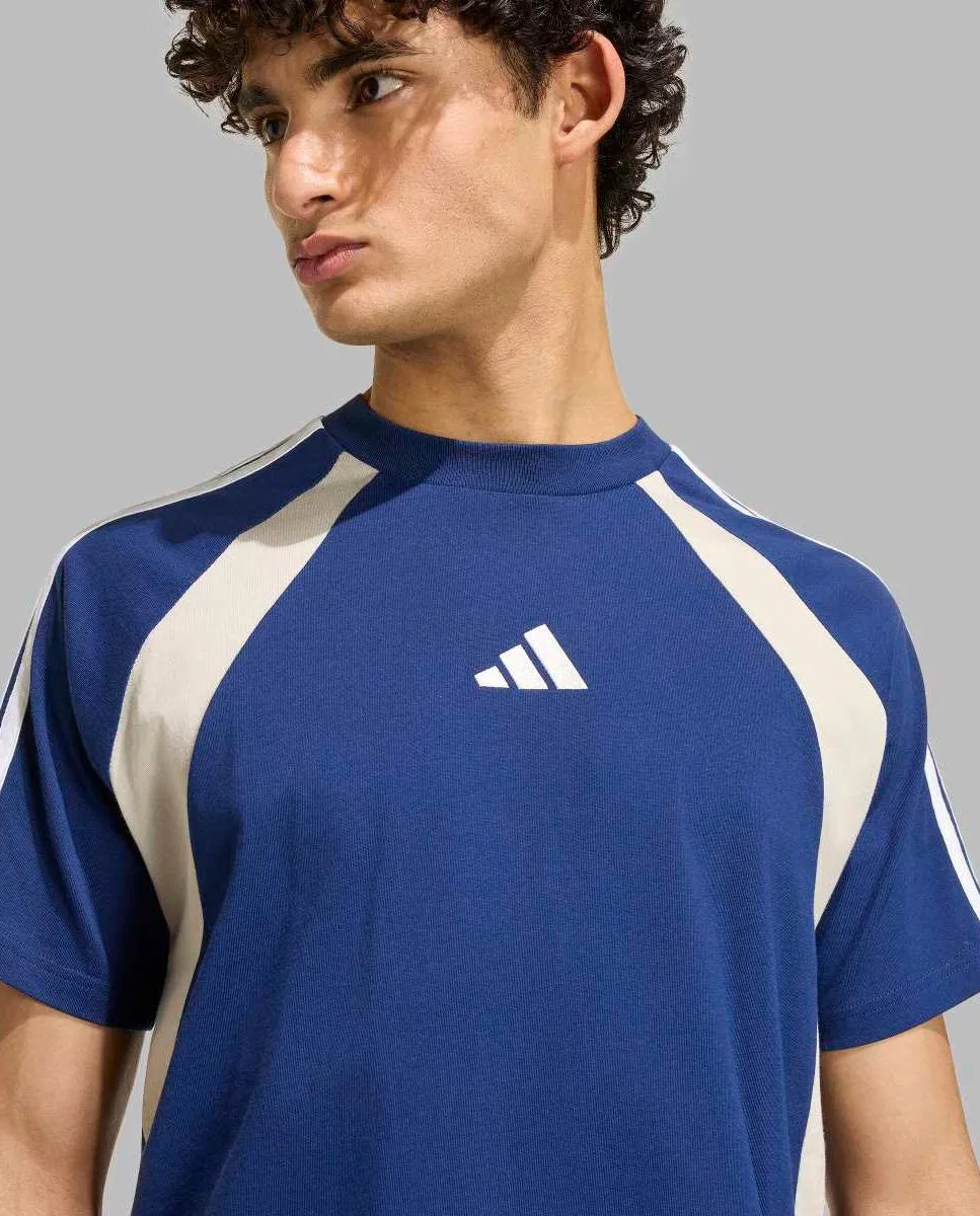 Мужская футболка, Essentials Seasonal, adidas, синий — фото 4