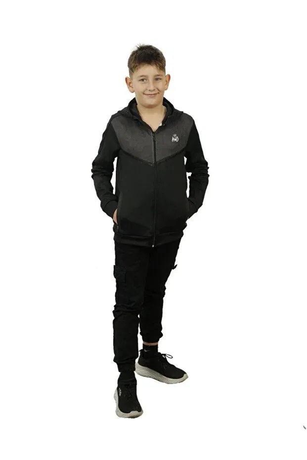 Детское зимнее пальто с принтом Boy'S kwd coat Çamur Tekstil, Black