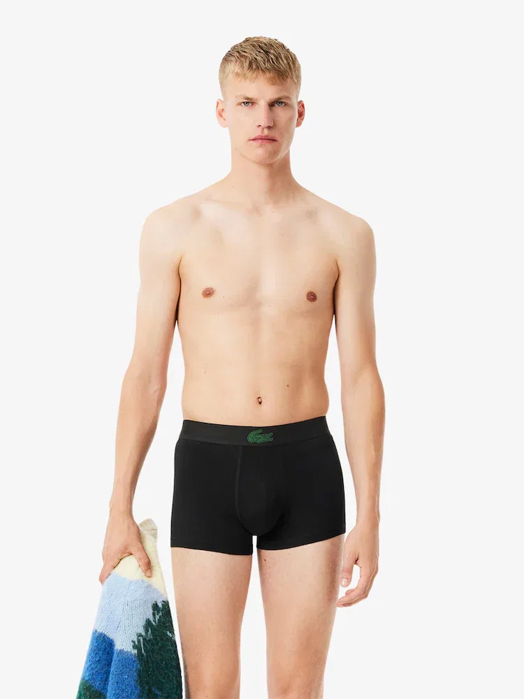 Боксеры мужские хлопковые LACOSTE, Black