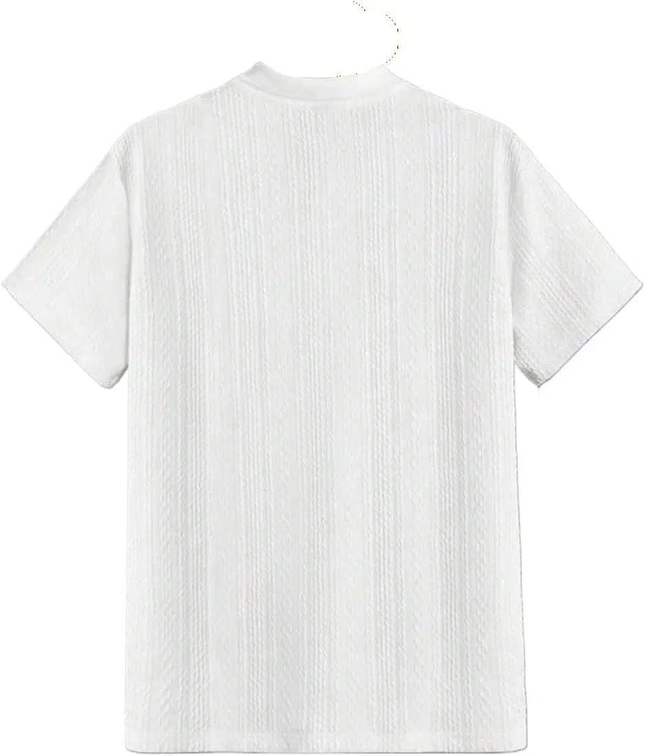 Мужская футболка свободного кроя с коротким рукавом, White