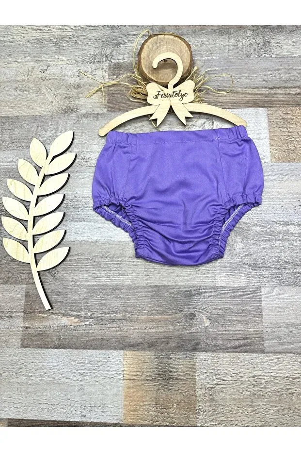 Детский комплект трусиков-ползунков с принтом 2-Piece Lilac and Aqua Green Bloomer Set Feriatolye, Lilac & Aqua Green — фото 2