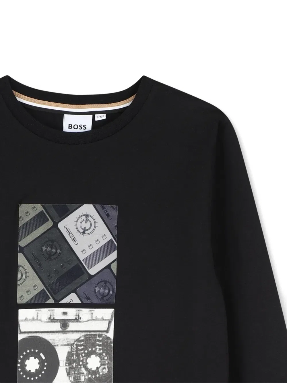 Лонгслив с графичным принтом Boss Kidswear, черный — фото 3