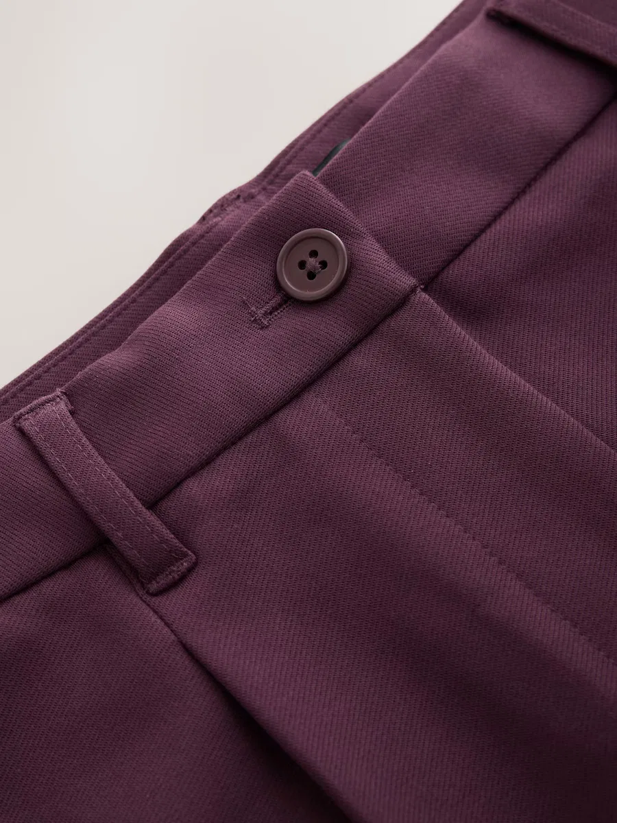 Брюки Next Barrel Pleat-Front в красно-фиолетовом цвете — фото 2