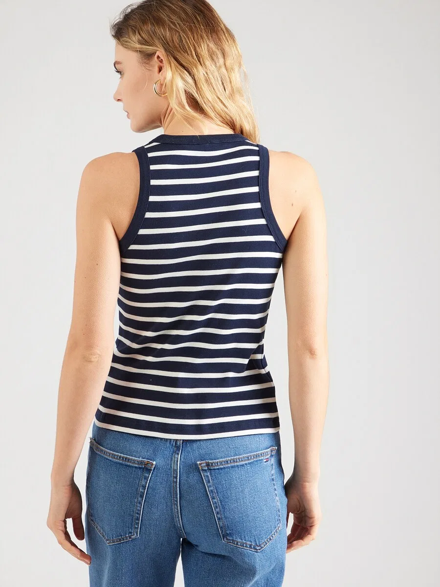 Топ TOMMY HILFIGER синего цвета — фото 4