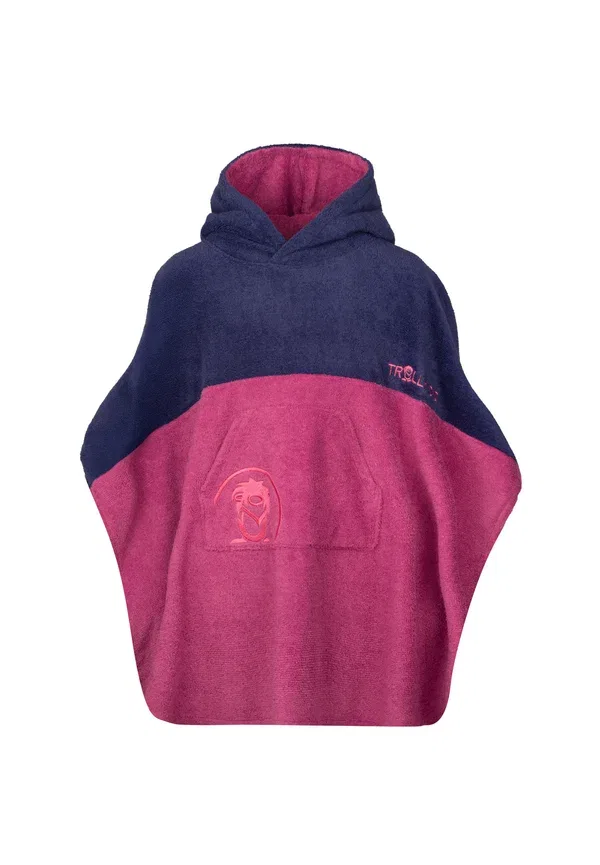 Пончо полиэстер Kvalvika surf poncho Trollkids, Mallow Pink, розовый