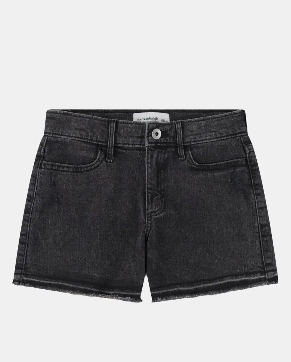 Детские шорты для девочки джинсовые Abercrombie Kids, Gris — фото 4