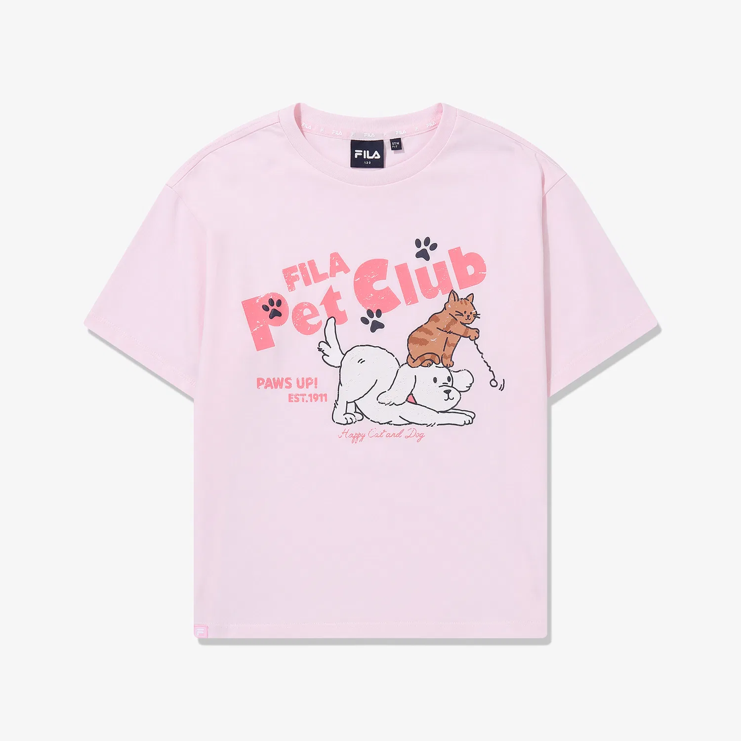 Детская футболка Pet Club розовая от Fila Kids