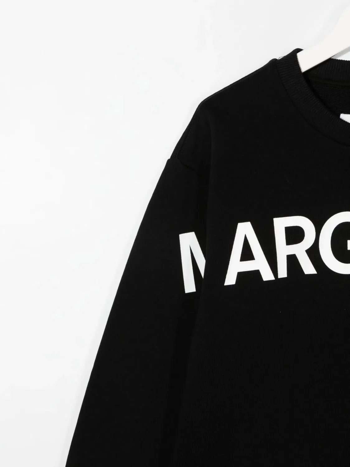 Свитшот с логотипом из хлопка MM6 Maison Margiela, черный — фото 3