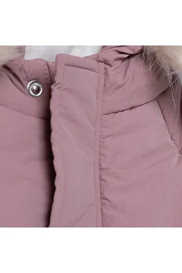 Детское пальто для девочек хлопковое Hellobaby baby girl coat polyester long sleeve Ebebek Hello Baby, Dried Rose — фото 3