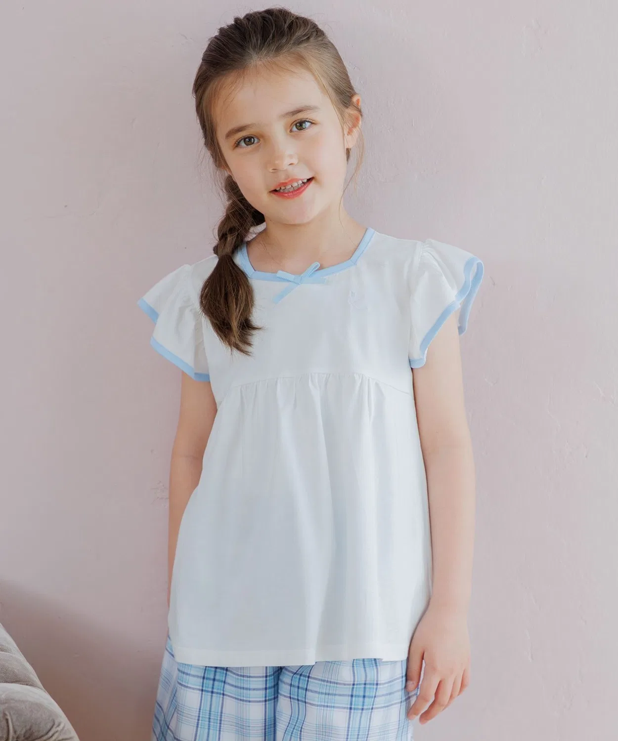 Детская туника без рукавов с фриллами Kumikyoku KIDS, Ivory