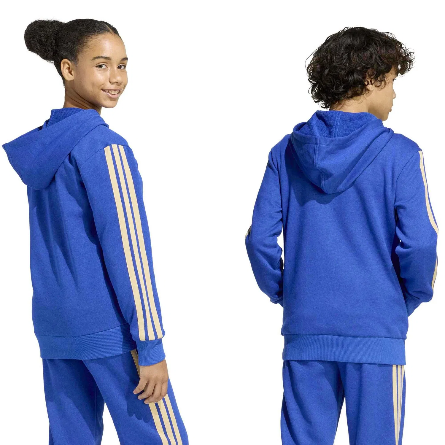 Детский свитшот с капюшоном Adidas Sport Figc Kinder Hd Sweatshirt, Цвет BLAU — фото 3