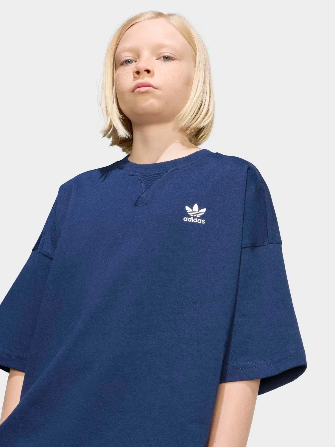 Футболка свободного кроя adidas Originals, синяя — фото 4