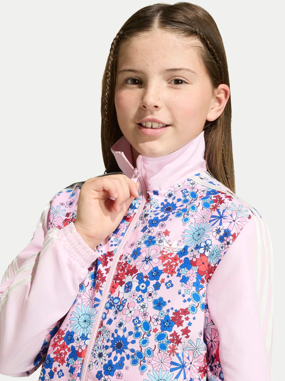 Толстовка стандартного кроя для девочки Liberty London Adidas, розовый — фото 4