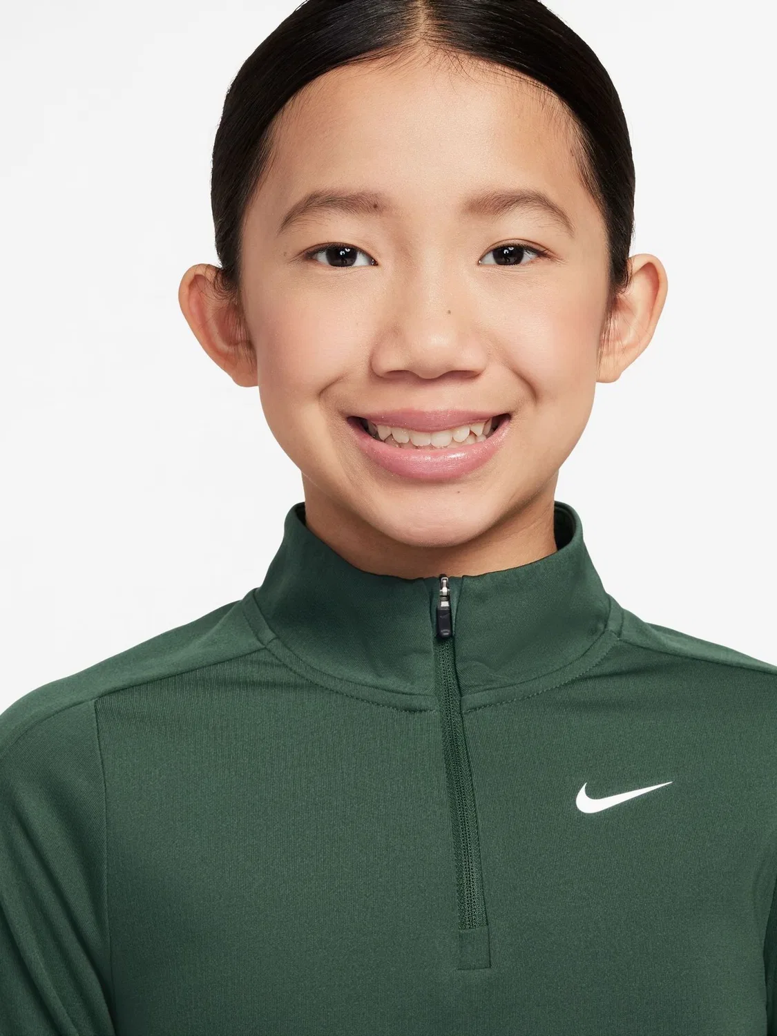 Водолазка Nike Dri-FIT Long Sleeve Half Zip Top, фир зеленый — фото 4