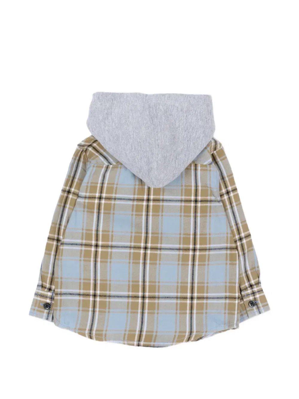 Клетчатая рубашка с капюшоном Diesel Kids, коричневый — фото 2