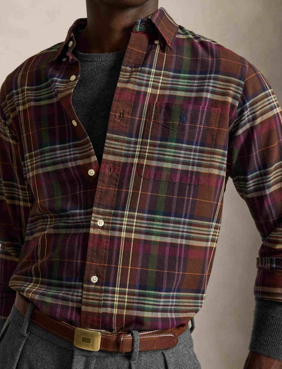 Рубашка с длинным рукавом Polo Ralph Lauren, Marrone — фото 4