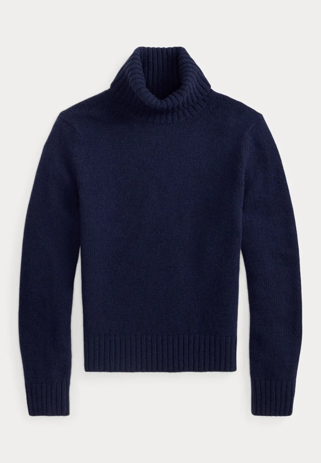 Шерстяной свитер с высоким воротником - джемпер Polo Ralph Lauren, Hunter Navy — фото 4