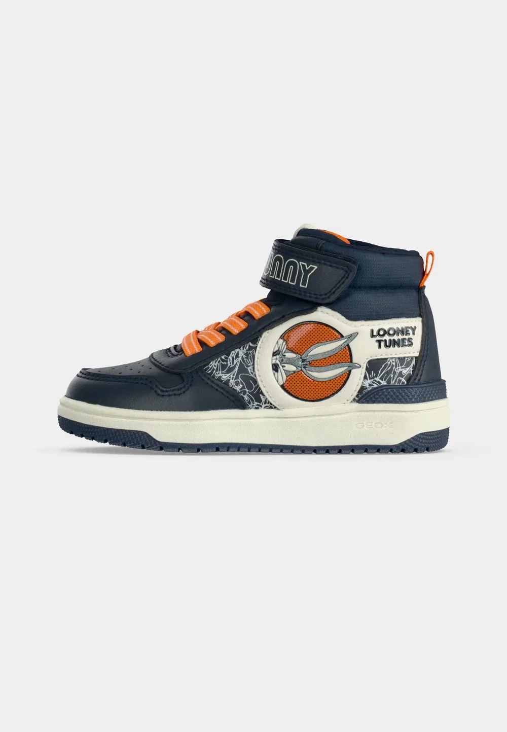 Looney Tunes Washiba Boy - высокие кроссовки Geox, Navy/Orange — фото 2