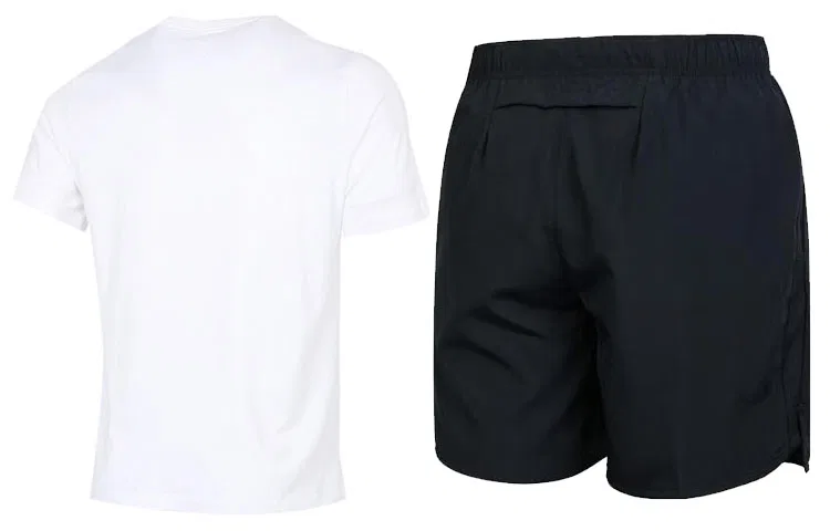 Мужской спортивный комплект с круглым вырезом Nike, Белый + Черный — фото 3
