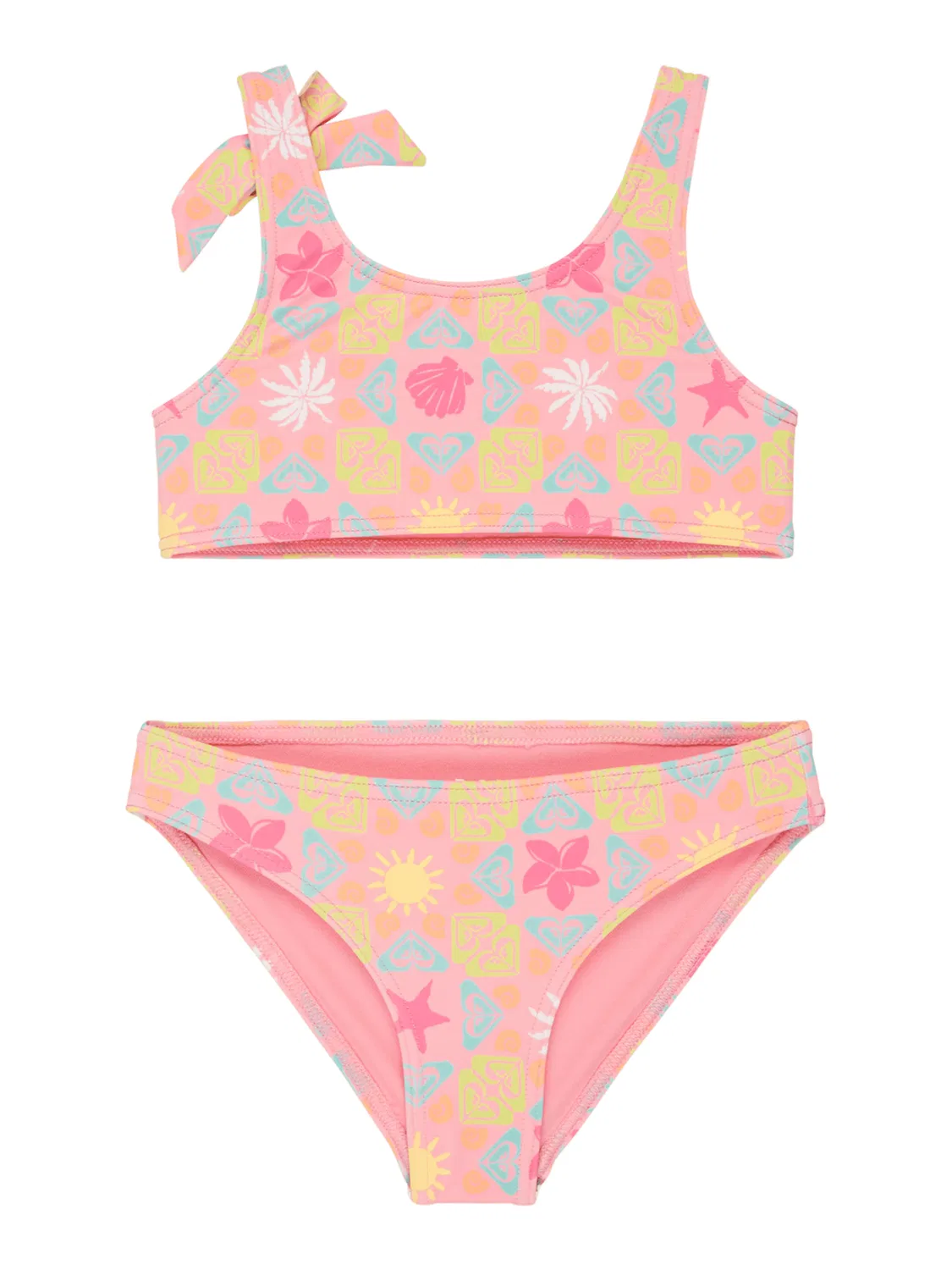 Бюстгальтер-бикини в клетку Roxy, Pink/Rose