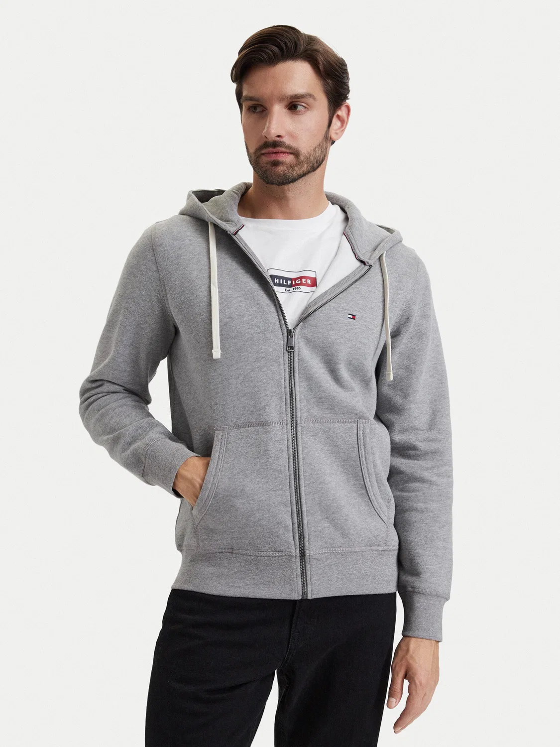 Мужская толстовка стандартного кроя Essential Tommy Hilfiger, серый