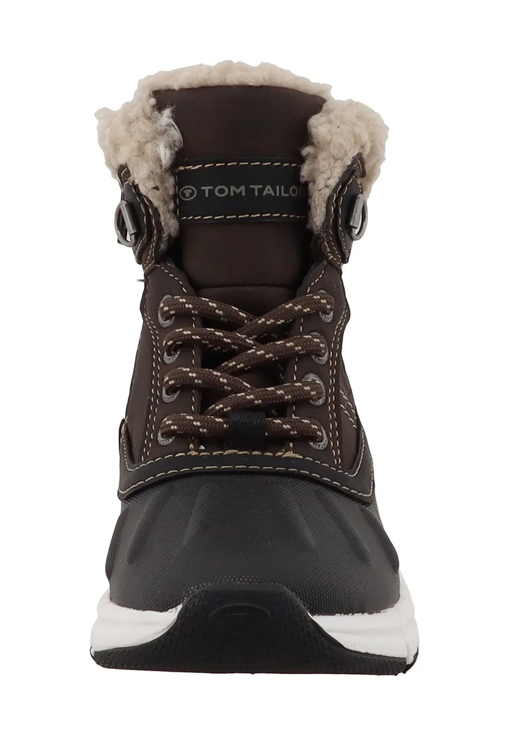 Ботильоны Stiefel унисекс на шнуровке Tom Tailor, Black Mokka — фото 4