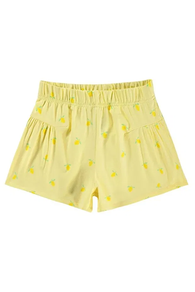 Детские шорты для девочек с принтом Lemon Civil Girls, Yellow
