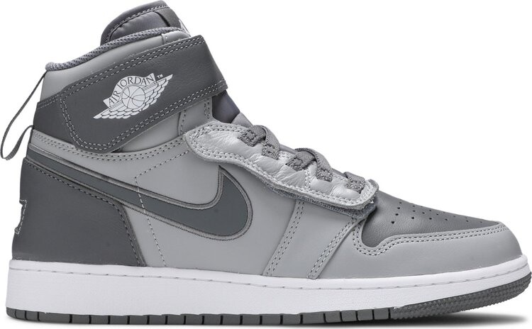 

Кроссовки Air Jordan 1 High FlyEase GS Light Smoke Grey, серый