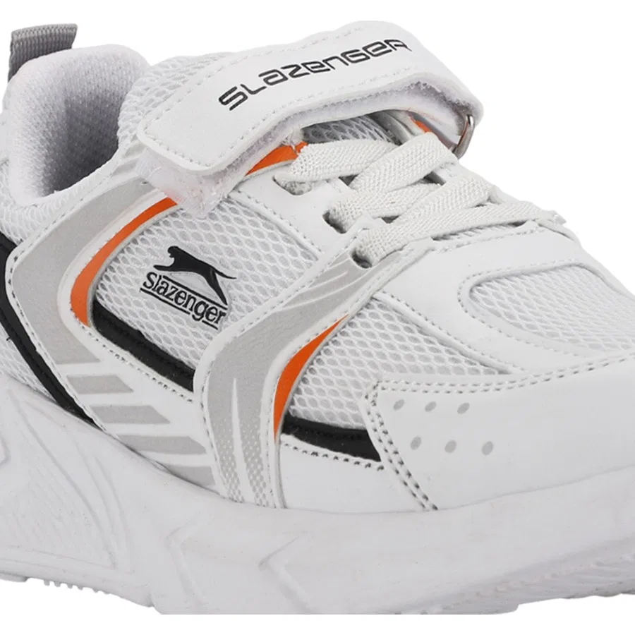 Детские кроссовки с липучками Kendall Slazenger, Бело-оранжевый — фото 4