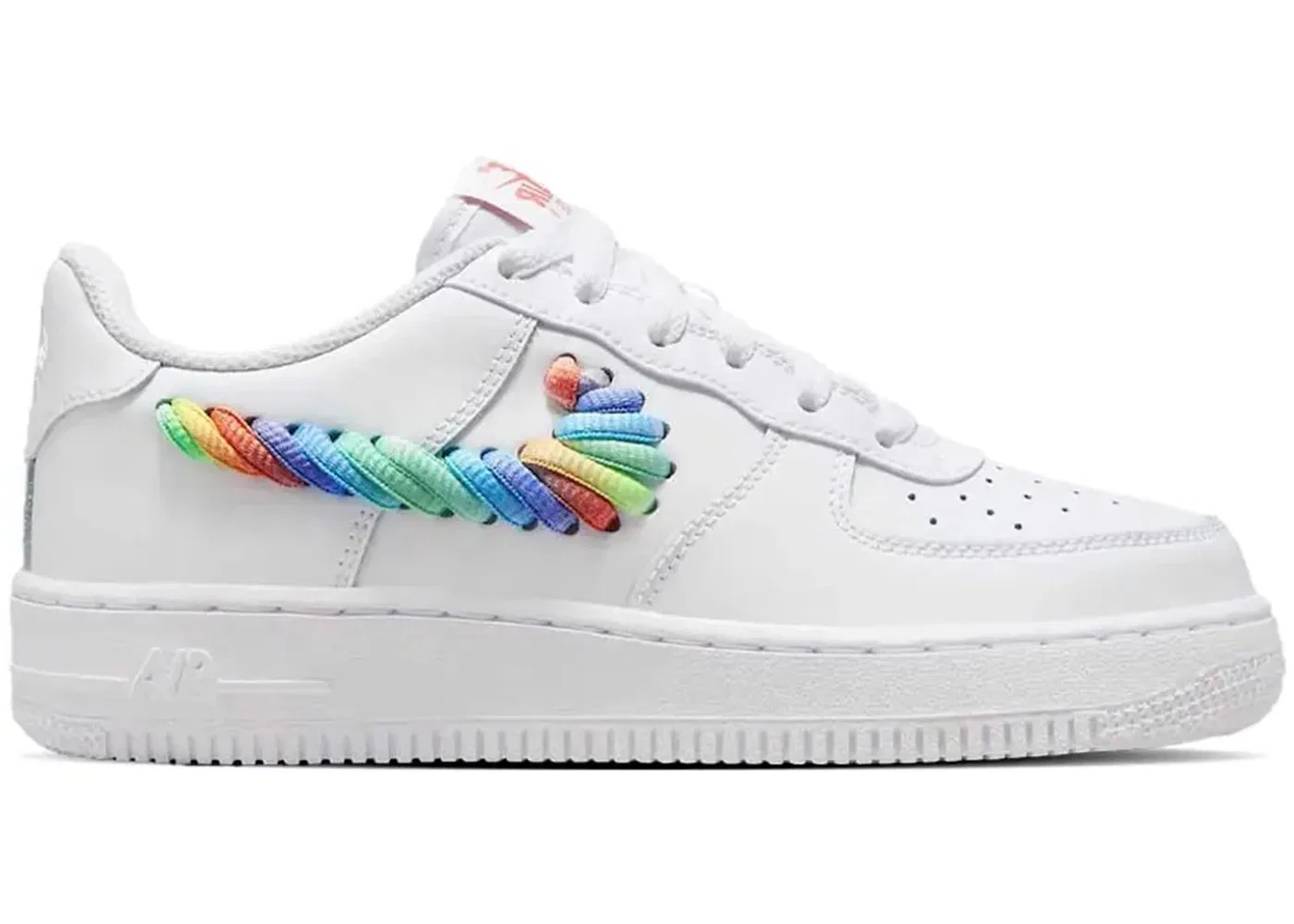 Детские кроссовки с принтом Nike Air Force 1 Low Nike, White/Multi-Color/Terra Blush/Vapor Green