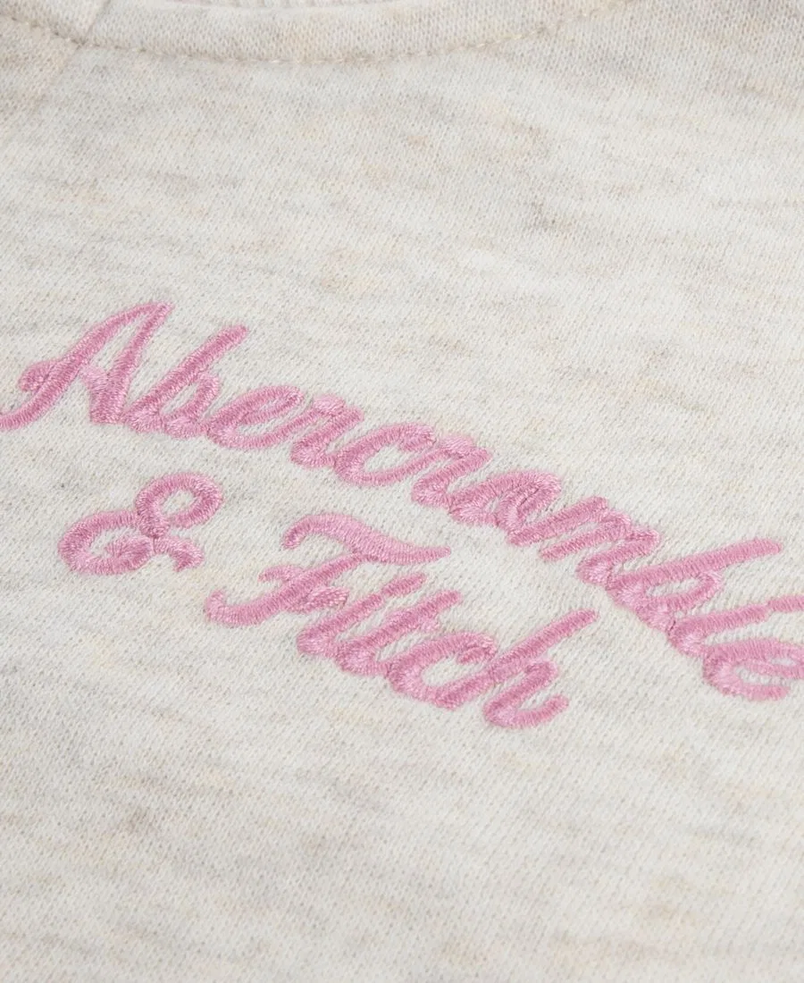 Детский бомбер из флиса с капюшоном, Varsity abercrombie kids, Oatmeal Heather — фото 4