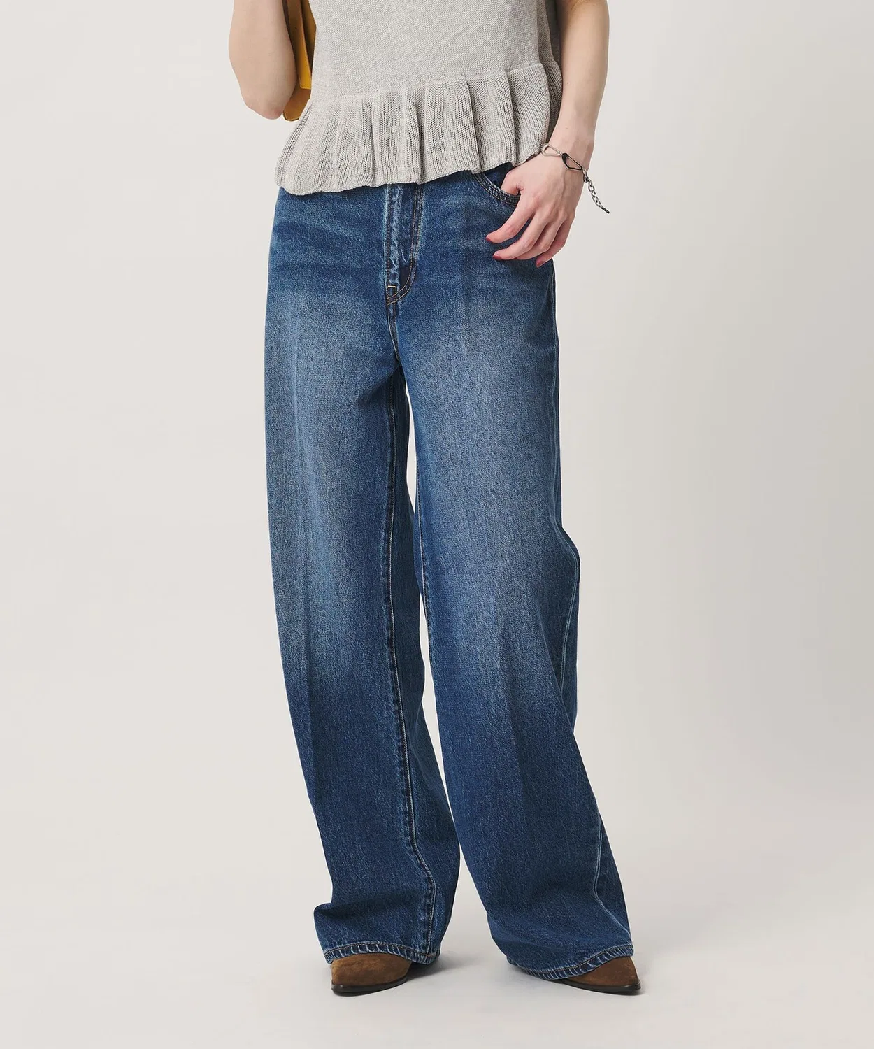 Женские джинсы с высокой посадкой RIBCAGE Wide Levi's, Cobalt Blue — фото 2