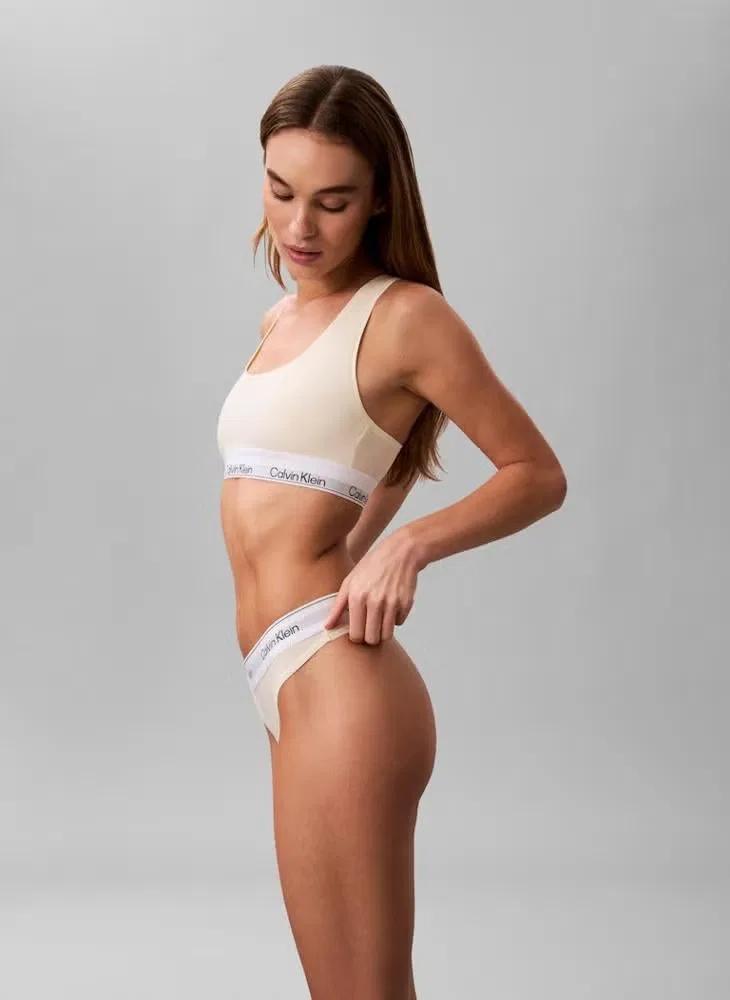 Трусы-танга с логотипом на поясе, Calvin Klein, персиковый — фото 4