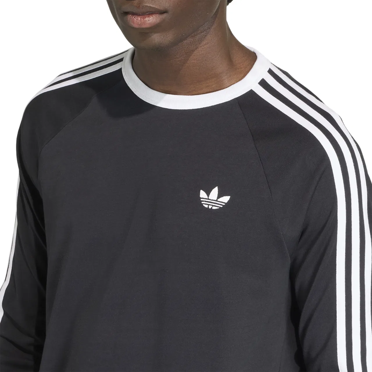 Женская футболка с длинным рукавом 3 Stripes Adidas, черный — фото 3