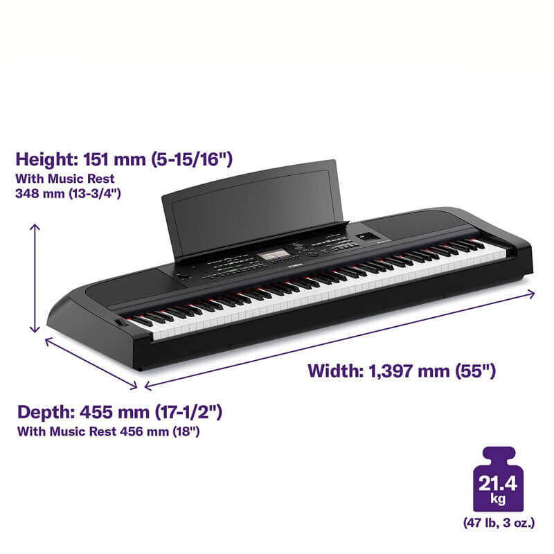 Yamaha DGX-670 88-клавишный портативный цифровой рояль с динамиками (черный) Yamaha DGX Series — фото 4