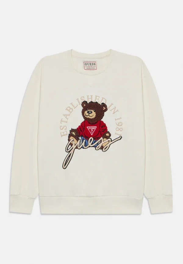 Детская спортивная толстовка оверсайз унисекс Guess, белый/кремовый