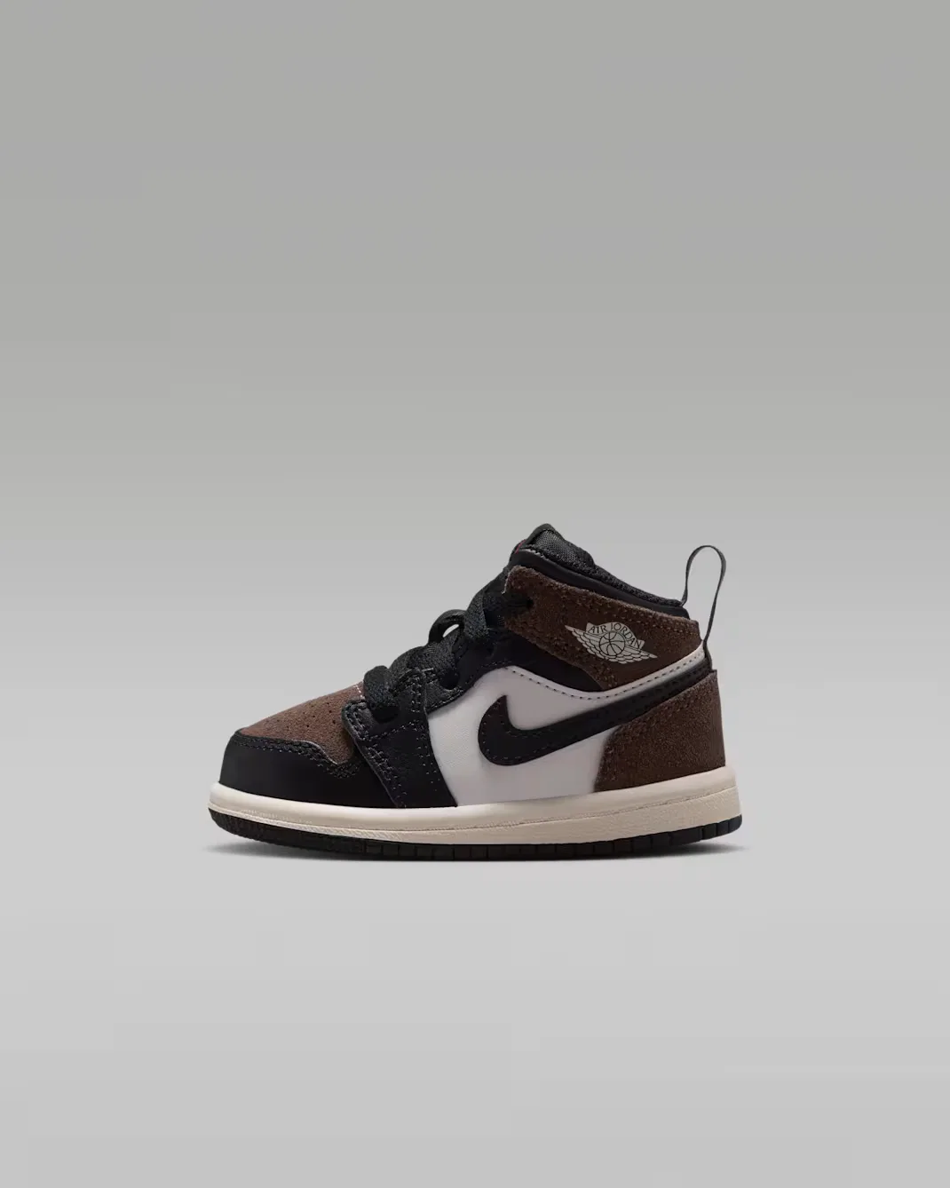 Детская/подростковая обувь Jordan 1 Mid, Black/Palomino/University Red/Phantom