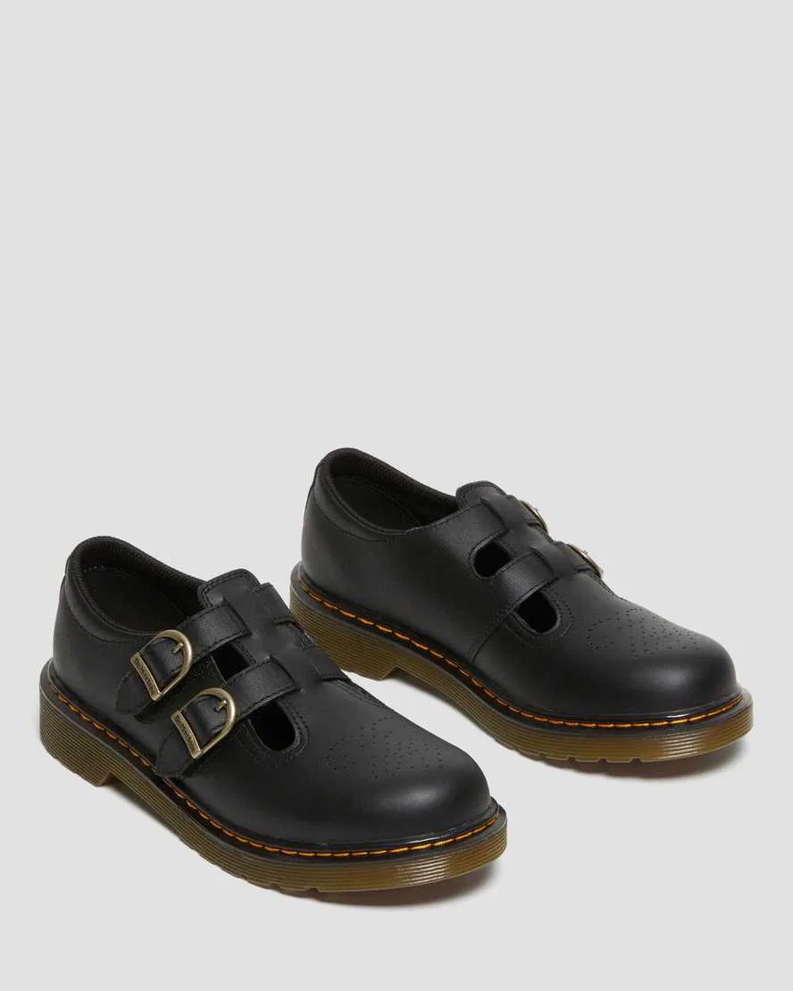Детские туфли Мэри Джейн на ремешках Dr. Martens 8065 Softy T, черный — фото 4