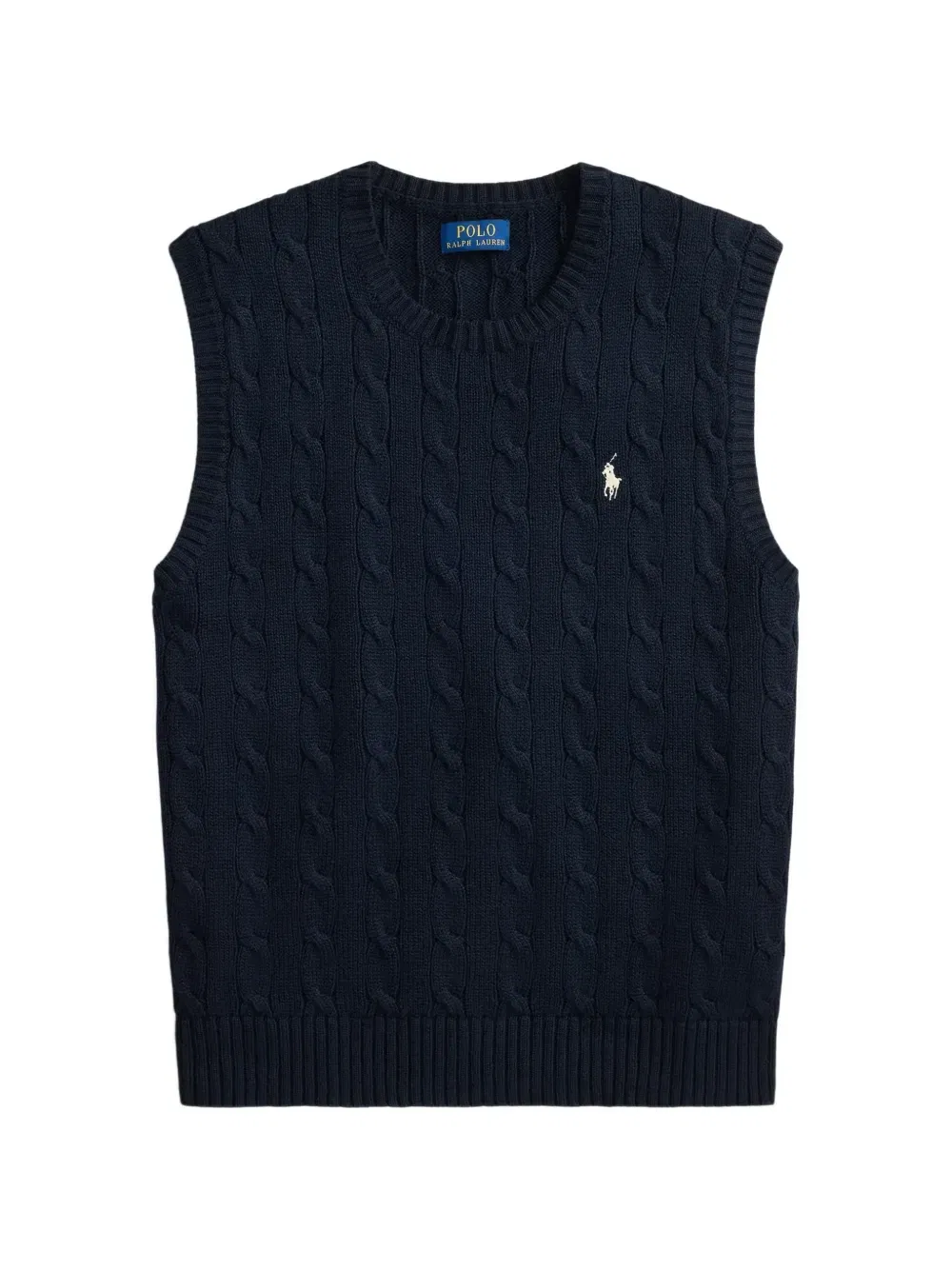 Жилет Pony фактурной вязки Polo Ralph Lauren, синий
