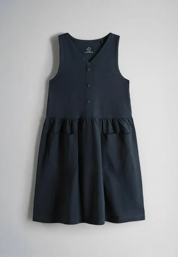 Комплект из 3 платьев Jersey dress The Set, Navy Stripe, темно-синий — фото 3