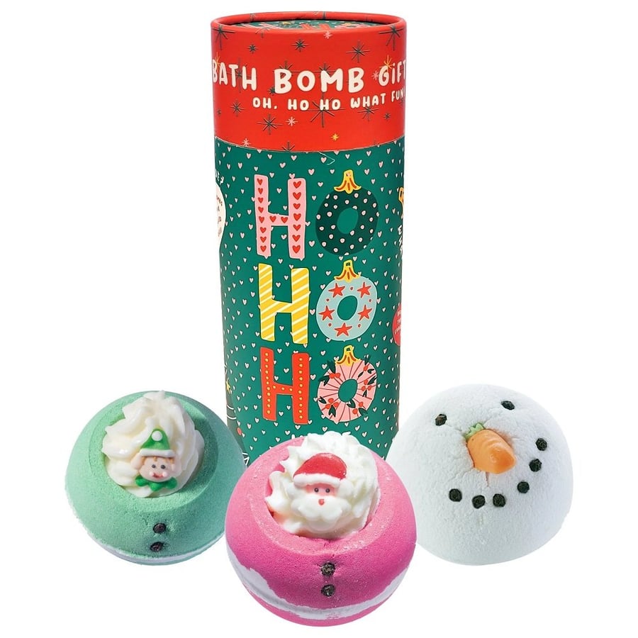 

Bomb Cosmetics, подарочный тюбик Ho Ho Ho с бомбочками для ванны 3 шт.