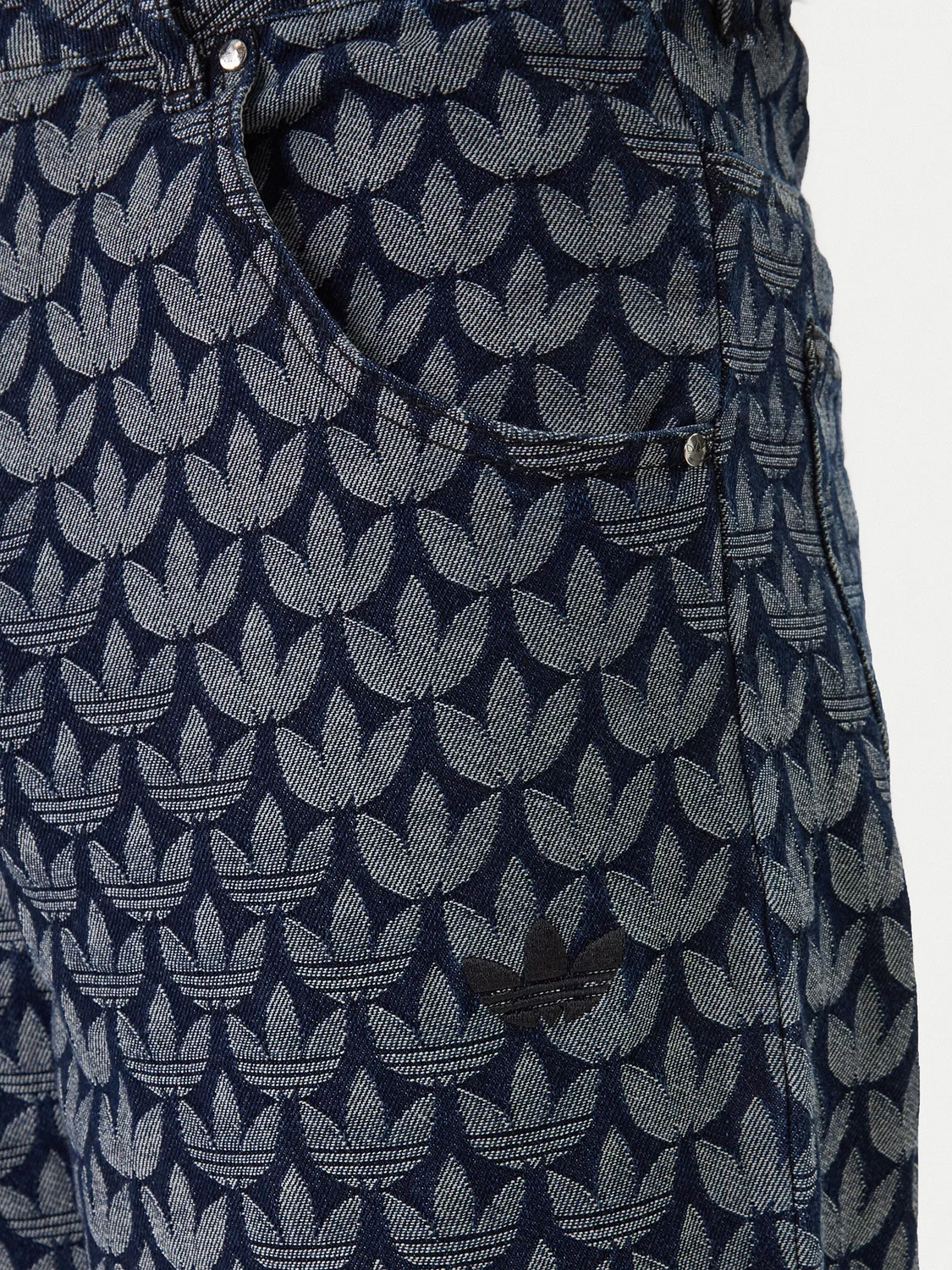 Мужские джинсы свободного кроя Monogram Adidas, синий — фото 4