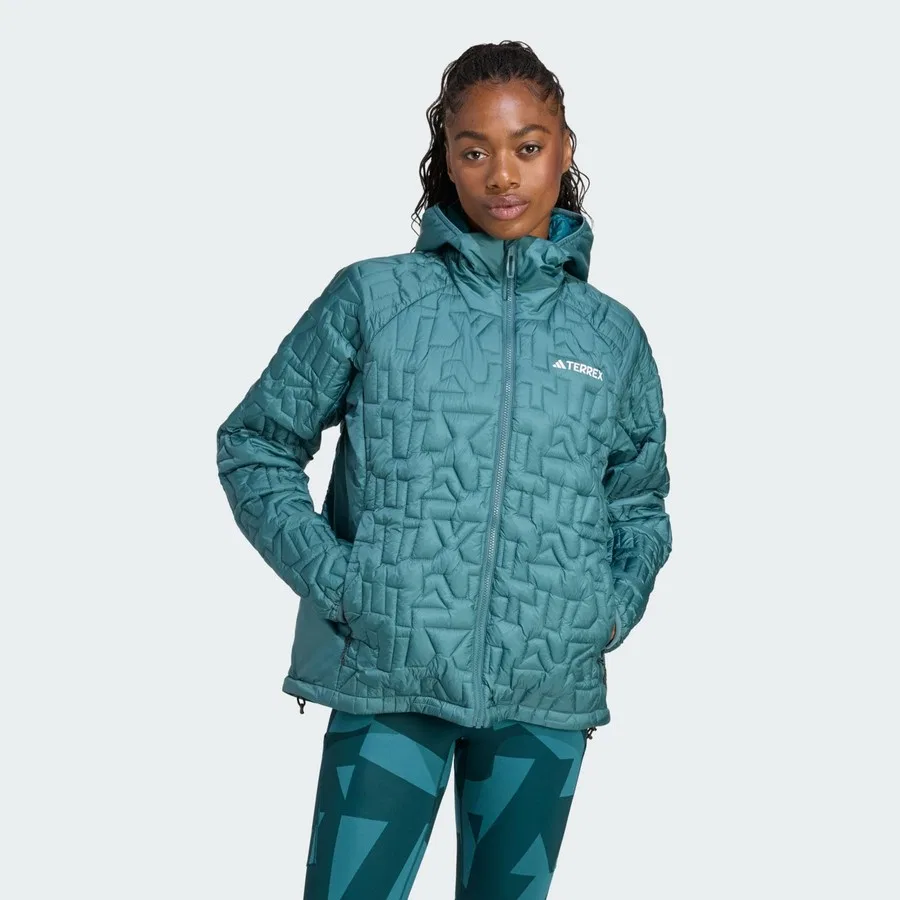 Куртка утепленная с капюшоном Terrex Xperior PrimaLoft Loose Fill Insulated adidas, Бирюзовый